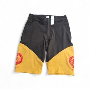 Voler The All Mountain Short Black Yellow Athletic Cycling Shorts  Mens Medium